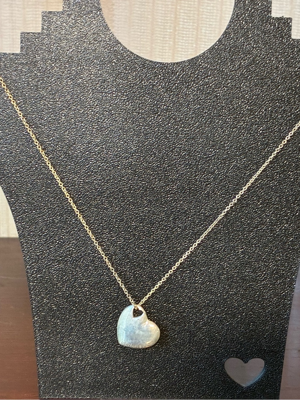 Tiffany & Co. Silver Pierced Heart Pendant Necklace